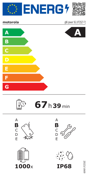 Classe Energetica di Motorola moto g86